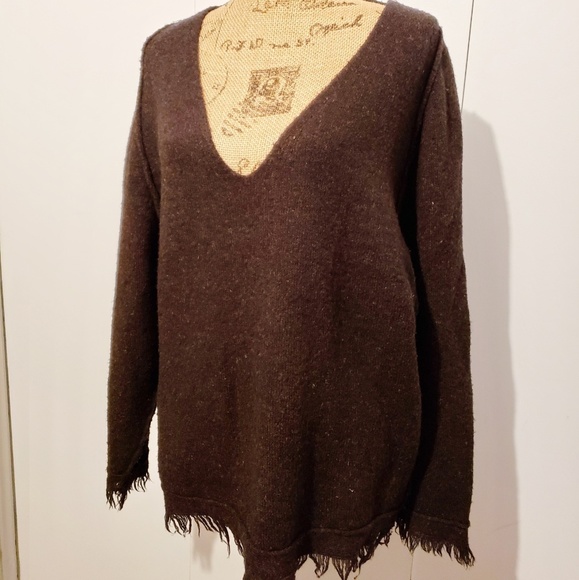 Free People Sweaters - Free People wool fringe oversized sweater